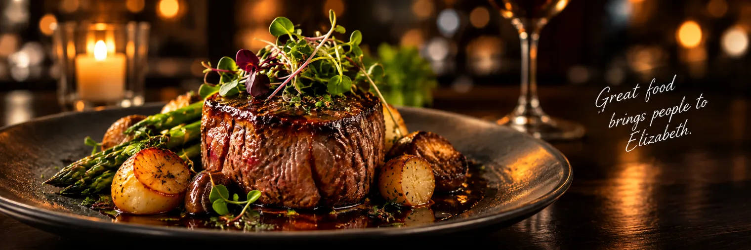 Cinematic restaurant photography and videography for an Elizabeth restaurant
