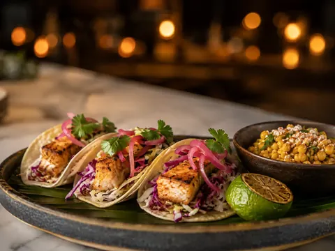 Fish tacos food photography by CineGrow