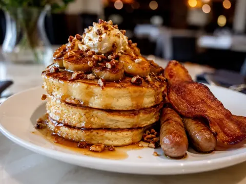 Pancakes breakfast food photography by CineGrow