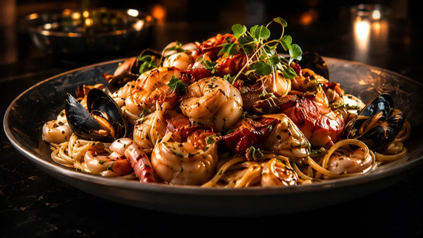 Restaurant dish prepared for a Hoboken content shoot