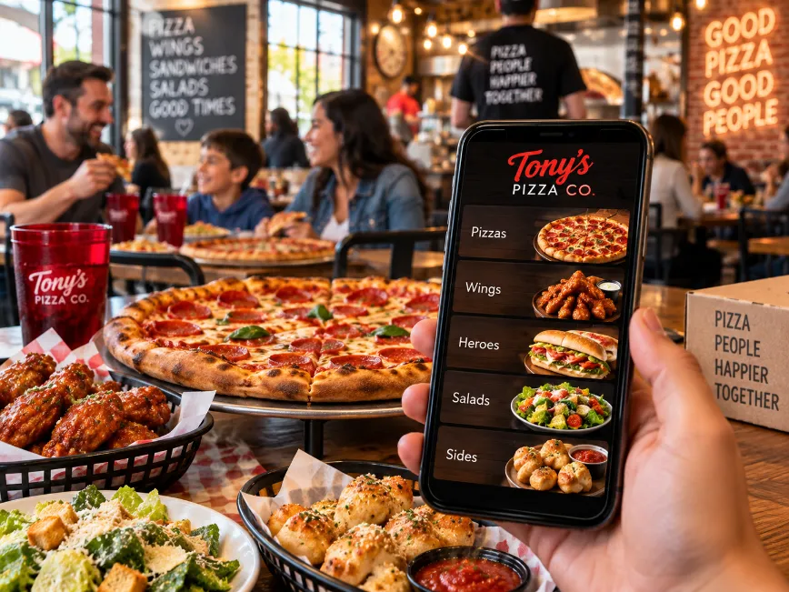 Casual & Takeout interactive visual menu by CineGrow
