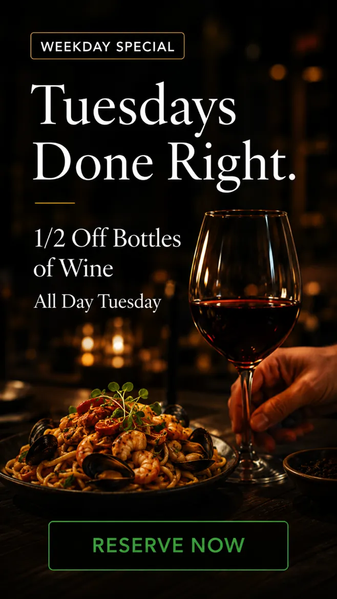 weekday special social post for a Newark restaurant