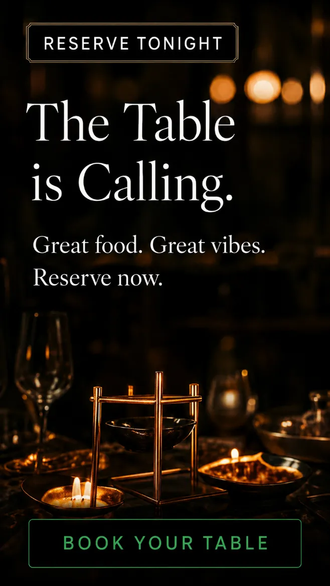 reserve tonight social post for a Newark restaurant
