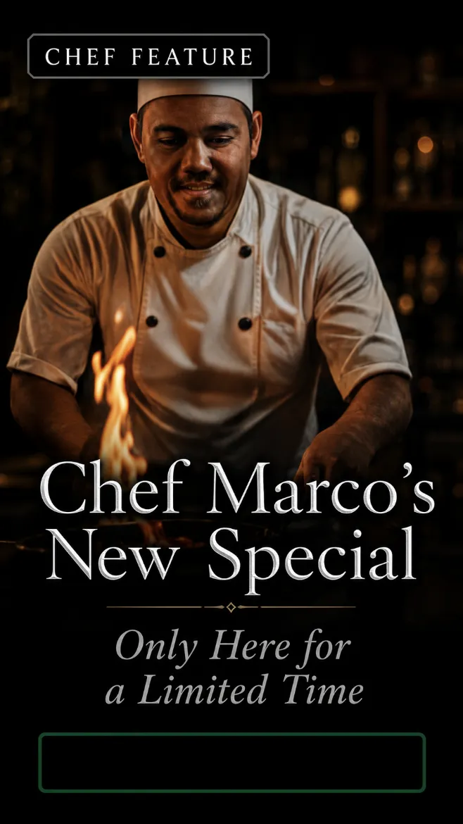 chef feature social post for a Newark restaurant