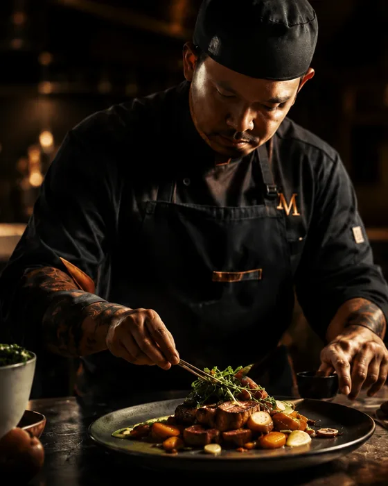 Chef featured in restaurant content